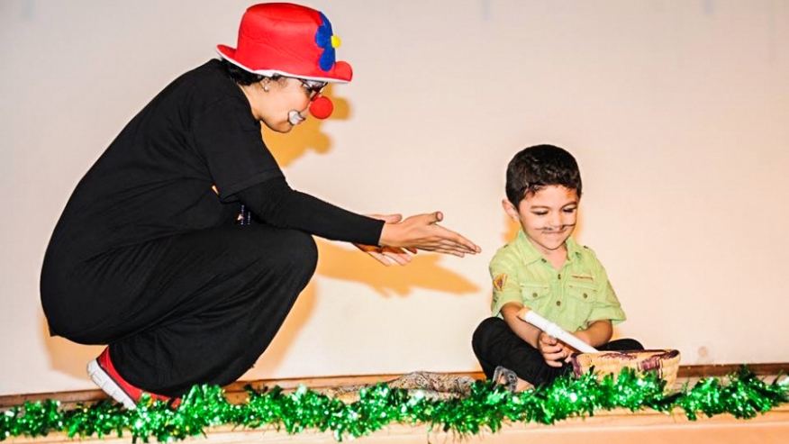 Fête de fin d&#039;année à la maternelle.